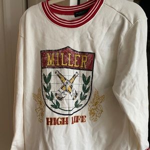 Junk Food Miller High Life Sweatshirt vintage beer graphic